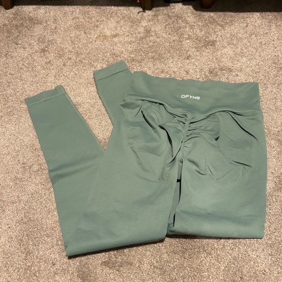 Dfyne Dynamic Leggings Sz Medium Olive/Sage Green - Picture 2 of 6